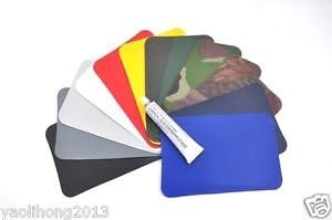 2pcs Gray PVC+Glue Hypalon Patch Inflatable Boat Raft Repair Material 12x20cm
