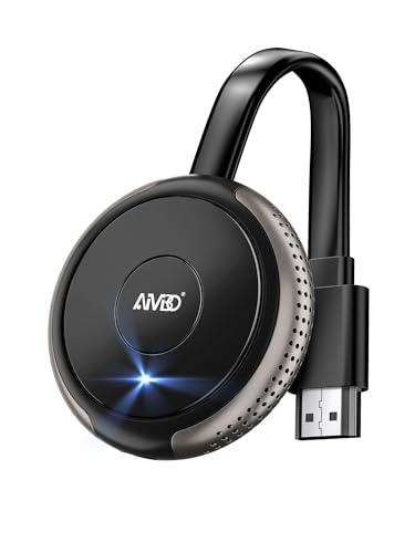 AIMIBO Dongle 4K Wireless Display Dongle – Auténtico Plug & Play, 2,4G y 5G HDMI Wireless Dongle para i*OS/Android/Windows/Mac OS Phone Laptop a TV/Monitor/Proyector, compatible con Airplay DLNA