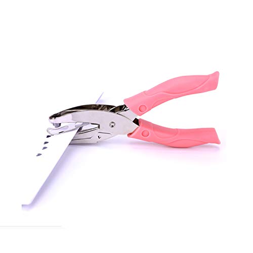 1 Hole Metal Puncher Heart Shape Punch 8 Sheet Capacity Hand Punch with Soft Rubber Handle for Paper Crafts Stationery Cardstock Greeting Card Scrapbook DIY