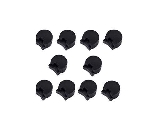 Timiy 10Pcs Rubber Clarinet Thumb Rest Cushion Finger Pretector Clarinet Practice Accessories (Black)