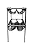 Umbra Shoe Sling, Stacking Shoe Rack Organizer - Two-Tiered Shoe Rack with Textile Slings, Holds up to 18 Pairs of Shoes, Black,4.565