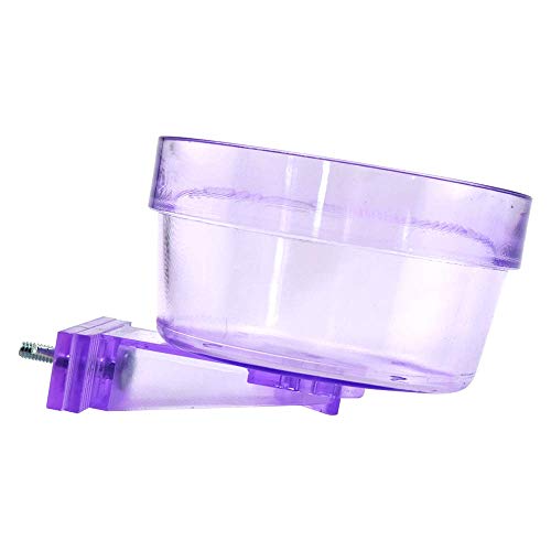 Lixit Quick Lock Translucent Cage Bowls for Birds and Small Animals (20oz, Translucent Purple)