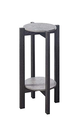 Convenience Concepts Newport Deluxe Plant Stands, Faux Cement/Weathered Gray
