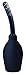 Adam & Eve EZ Anal Douche, Black | Sleek & Flexible Douche for Anal Play | Compatible with Water Based Lube and Silicone Lube | 4.75 Inches Tip Length