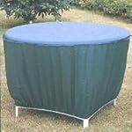 6/Pack Worldwide Sourcing Cvra-Rt-D Vnyl Rnd Patio Table Cover