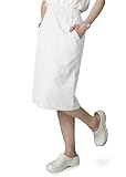 Adar Universal Knee-Length A-Line Side Pocket Skirt - 704 - White - M