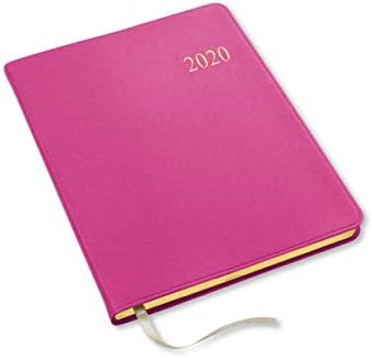 2020 Large Weekly Planner by Gallery Leather - Open Format 9.75"x7.5" - Key West Honeysuckle (Pink)