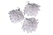 Clever Creations Red and White Flower 3 Pack Christmas Tree Ornaments