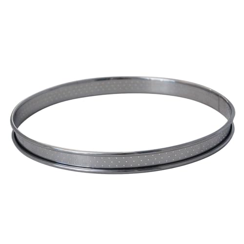 De Buyer - Perforierter Tortenring mit gerolltem Rand 2 cm, 6cm Durchmesser - 3093.06, Silber