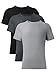 David Archy Men's 3 Pack Bamboo Rayon Undershirts Crew Neck Slim Fit Tees Short Sleeve T-Shirts