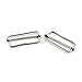 PZRT 4pcs 38mm Silver Suspenders Adjustable Buckle Metal Ribbon Slip Buckle Fasteners Clip for Garment Overalls Backpack DIY Accessories