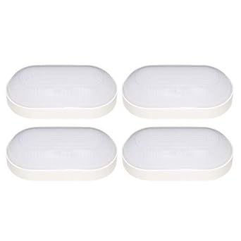 4 Stück LED Ovalleuchte BASE OVAL Kellerleuchte | Oktaplex lighting | IP65 | 4000K Neutralweiss | 800 Lm | 9W Ersetzt 60 Watt