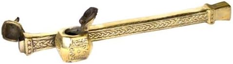Brass Calligraphy Set 'Inkwell and Reed Pen Holder'