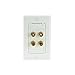 Mediabridge™ Speaker Wall Plate w/Binding Posts (2 Pair) - Free Low Voltage Metal Mounting Bracket (1-Gang) Binding Post 2-Piece Inset Wall Plate for 2 Speakers (Part# WP1-BPX2)
