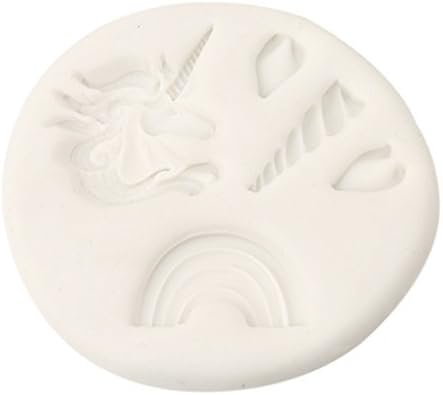 Finmind Silicone Decorating Mould Unicorn Rainbow Cake Mold Fondant Baking for Cake Decorating Cupcake Toppers Icing Sugar Craft Tool, 2#