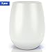 SerialDrinkers Silicone Wine Glass Set | Designed in USA | Includes 2 Versatile Lightweight 12 oz Cups | Flexible & Unbreakable Clear White Color Glasses | Made with German Food Grade, Nontoxic