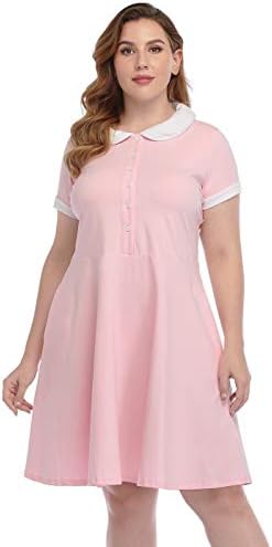 pink collared skater dress Amazon.com: Leg Avenue Women's dress, Pink, Small/Medium: Clothing, Shoes &  Jewelry