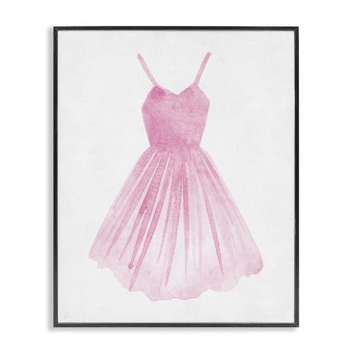 Stupell Industries Pink Ballerina Dress Black Framed Giclee Art, design by Cami…