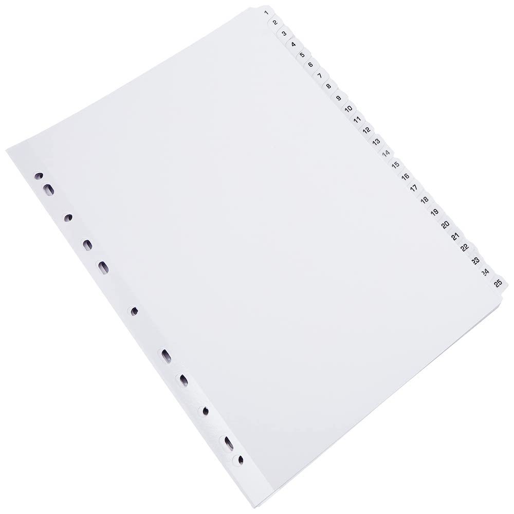 Q-Connect 1-50 Index Multi-Punched Reinforced Board Clear Tab A4 White