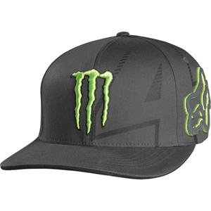 Fox Racing Youth Monster Ricky Carmichael Replica Flexfit Hat - One size fits most/Charcoal