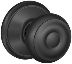 SCHLAGEF10 GEO 622 Standard Door Knob, Hall & Closet Passage Lock, Matte Black
