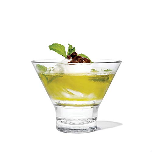 TOSSWARE-RESERVE-8oz-Stemless-Martini-Glass-SET-OF-24-Tritan-Dishwasher-Safe-Heat-Resistant-Unbreakable-Plastic-Cocktail-Glasses-Clear