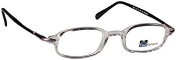 EyeGlasses Full Rectangular Oval Plastic Frame Clear Lens Kids Eyewear ES1117, Color: Crystal, Size 41
