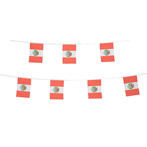 TSMD Peru Flag, 100 Feet Peruvian Flag National Country World Pennant Flags Banner,Party Decorations for Grand Opening,Olympics,Bar,World Cup,School Sports Events,International Festival Celebration - Thumbnail 7