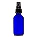 2 oz Cobalt Blue Boston Round Glass Bottle with Fine White Mist sprayer 12/bx