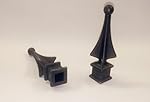10 Each for 1/2" Picket Iron Fence Plastic Finial Tops 4-Sided Spire - Shipping Included