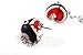 YUONUO Super Mario Handcraft Piranha Black Ball Biting You Ears Handmade Personality Creative Earring (One Pair)