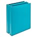 Samsill Earth’s Choice Biobased Durable Fashion Color 3 Ring View Binder, 2 Inch Round Ring, Up to 25% Plant Based Plastic, USDA Certified Biobased, Turquoise, Value Two Pack
