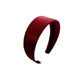 2 Inch Wide Satin Hard Headband No Teeth Hair Band (Keshet Accessories)