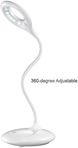 LED Desk Lamp, Raisetech Dimmable LED Desk Light, Eye Care Gooseneck Table Lamp, Touch Control, Rechargeable and Energy Saving LED Table Light