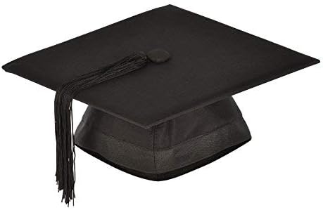 Ashington Gowns Fitted Academic Mortarboard with UK Style Tassel, University Graduation Cap, Graduation Hat Suitable for BA and MA Ceremony, Unisex