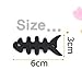 Fashion Silicone Fish Bone Earphone Cable Cord Winder Wrap for Iphone,ipod, Mp3, Mp4 Player Fishbone Headphone Holder - 7 Pack