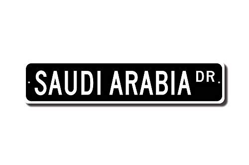 WenNuNa Saudi Arabia Saudi Arabia Sign Souvenir Saudi Arabia Native Vacation Momento Street Sign Home Decoration Metal Sign