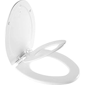 MAYFAIR 1888SLOW 000 NextStep2 Toilet Seat with Built-In Potty Training Seat, Slow-Close, Removable that will Never…