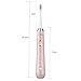 Premium Sonic Electric Toothbrush Set For Men & Women - IPX7 Waterproof Wireless Rechargeable Toothbrush W/Base & Replacement Head - Four Brushing Modes - Pink Color - User Guide Included