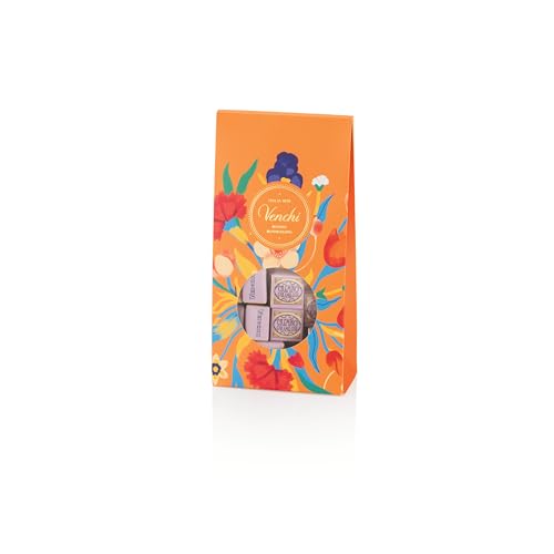 VENCHI CREMINO GOLD CARAMEL CHOCOLATE 25-PIECE ELEGANT GIFT BOX – BOLD DARK & CREAMY MILK CHOCOLATE INFUSED WITH ALMOND PASTE, COCOA & RICH GOLD CARAMEL – PIEDMONTESE TRADITION – VEGAN & GLUTEN FREE