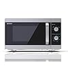 SHARP YC-MS31U-S 900W Solo Microwave Oven with 23 L Capacity, 5 Power Levels & Defrost Function – Silver