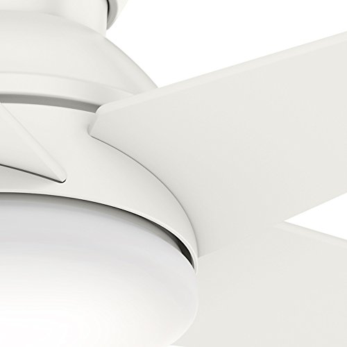 Casablanca Indoor Low Profile Ceiling Fan with LED Light and wall control - Isotope 44 inch, White, 59350 - Thumbnail 3