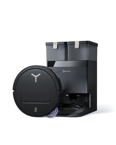 Robot aspirapolvere lavapavimenti DEEBOT T50 OMNI Gen3, 25.000 Pa, spazzola laterale e mocio a estensione, ZeroTangle 3.0, AIVI 3D 3.0, stazione OMNI All-in-One, lavaggio a 75 °C, 81 mm, Nero