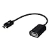 Livestream 5-inch Micro USB to USB Host Adapter Cable - Micro USB Male to USB A Female Host Cable Adapter; Connect Thumb Drive, or Other USB Devices (Black)