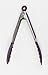 Good Living Silicone-Coated Set of Locking Food Tongs for Cooking on Non-Stick Cookware, Purple, 1-pack