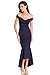 Astylish Womens Evening Dress Off Shoulder Flouncing Mermaid Formal Prom Gowns Large Navy