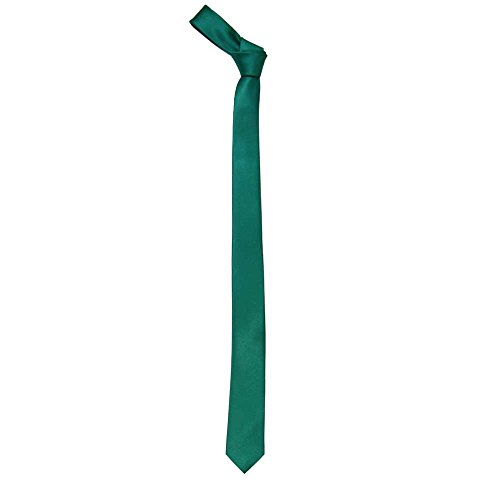 Jnjstella Solid Skinny Men's Necktie 2" Tie Green