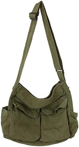 Amazon.com: Canvas Shoulder Bag Large Hobo Crossbody Bag with