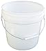 Encore Plastics 20256 Industrial Plastic Pail White with Handle, 2-Gallon