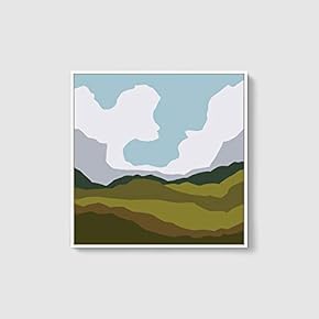 Framed Canvas Wall Art Natural Scenery Canvas Prints Home Artwork Decoration for Living Room,Bedroom - 16x16 inches